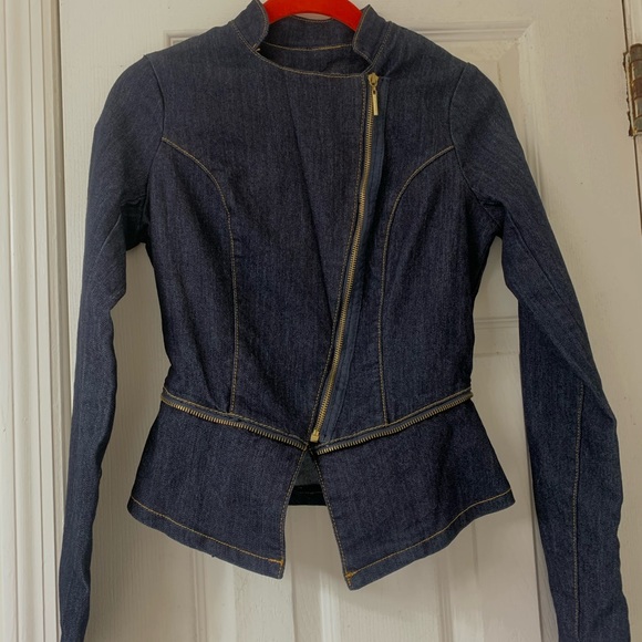 Nicki Minaj Peplum Denim Jacket - Picture 3 of 8